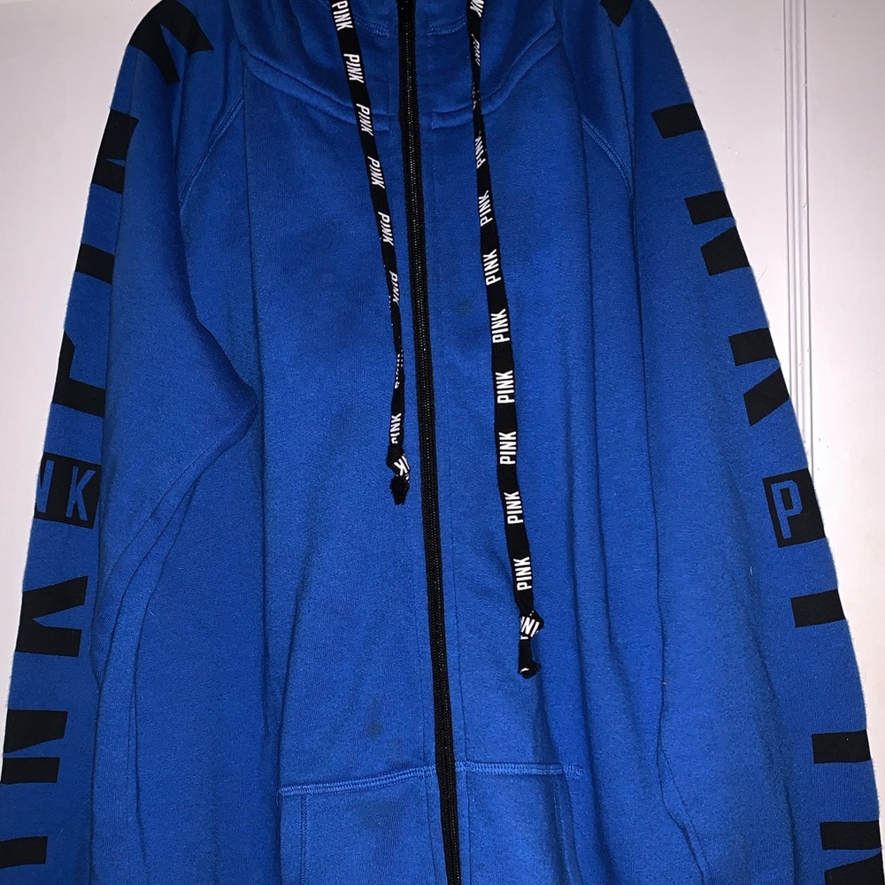 Blue Victoria Secret’s Pink brand blue zip up